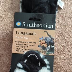 Smithsonian Black and White Longamals Dog Toy